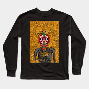 Explore NFT Character - RobotMask Doodle with African Eyes on TeePublic Long Sleeve T-Shirt